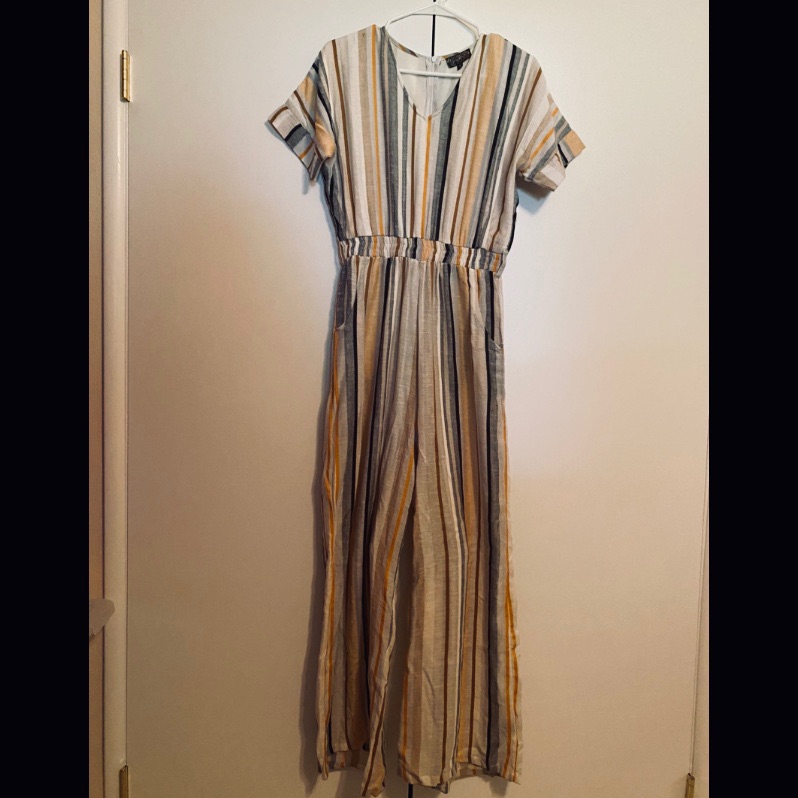 Striped Long Jumpsuit